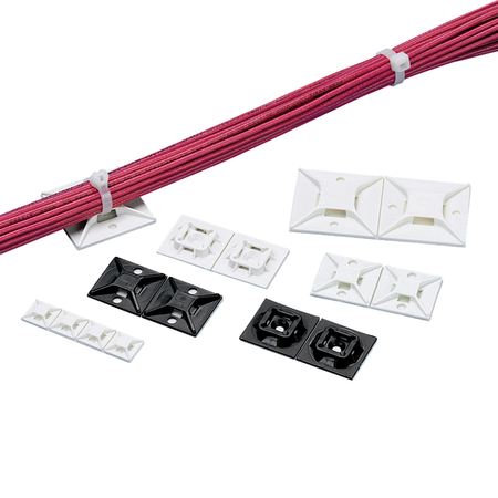 PANDUIT Cable Tie Mount, #6 Screw (M3), 2"x2" (5 ABM4H-S6-T